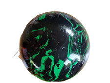Vintage Manhattan Rubber Bowling Ball Black & Green Swirl 14lb