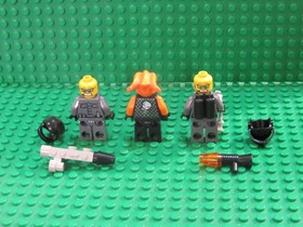 Lot of 3 LEGO Space Police 3 Officer Kranxx Minifigures 5970 5974 CK84