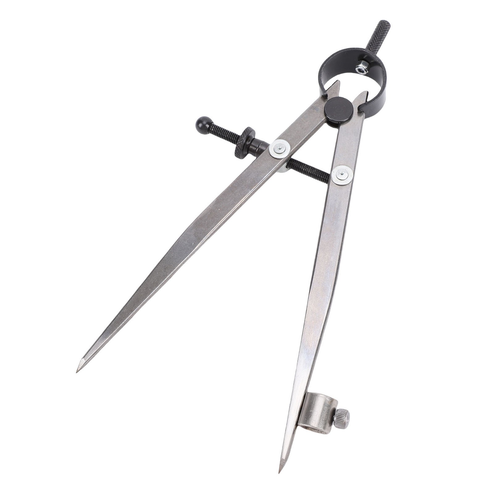 6 Inch Leather Compass Creaser With Pencil Holder Adjustable Spacing Spring Wing