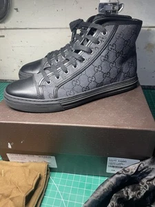 Gucci GG Mirosoft US7Hommes Noir Style Converse avec Sacs à Poussière