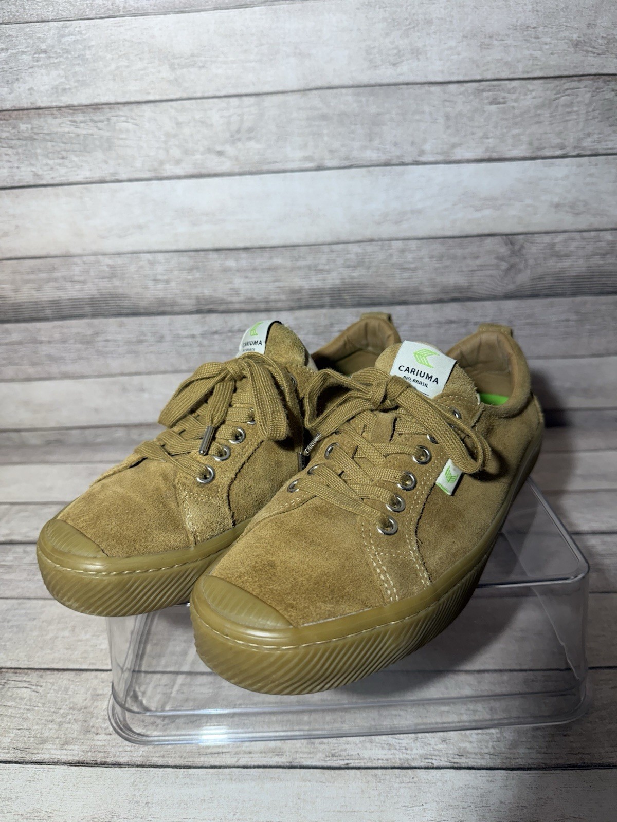 SAOLA Cariuma Sneakers Uomo 8 Donna 9 5 Marrone Scamosciato Scarpe Suola Gomma Marrone