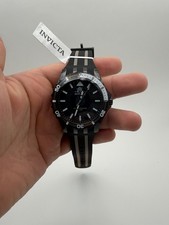 Invicta Subaqua Men's Diver Quartz Watch 100m Black Dial Rubber Strap w/ Box
