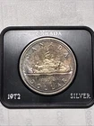 1972 Canada Silver Dollar $1 .500 Toner AU BU OGP W/Box