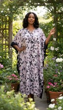 Gypsie Blu Plus Size Women's Kaftan Kimono Maxi Dress Casual Loose Long Dresses