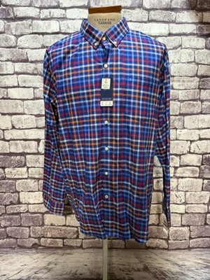 Izod NWT Blue, White & Orange Long Sleeve Shirt Size XXL