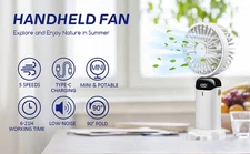 Mini Desk Fans Air Hand Held Fans USB Rechargeable Portable Fans Cooler Cooling