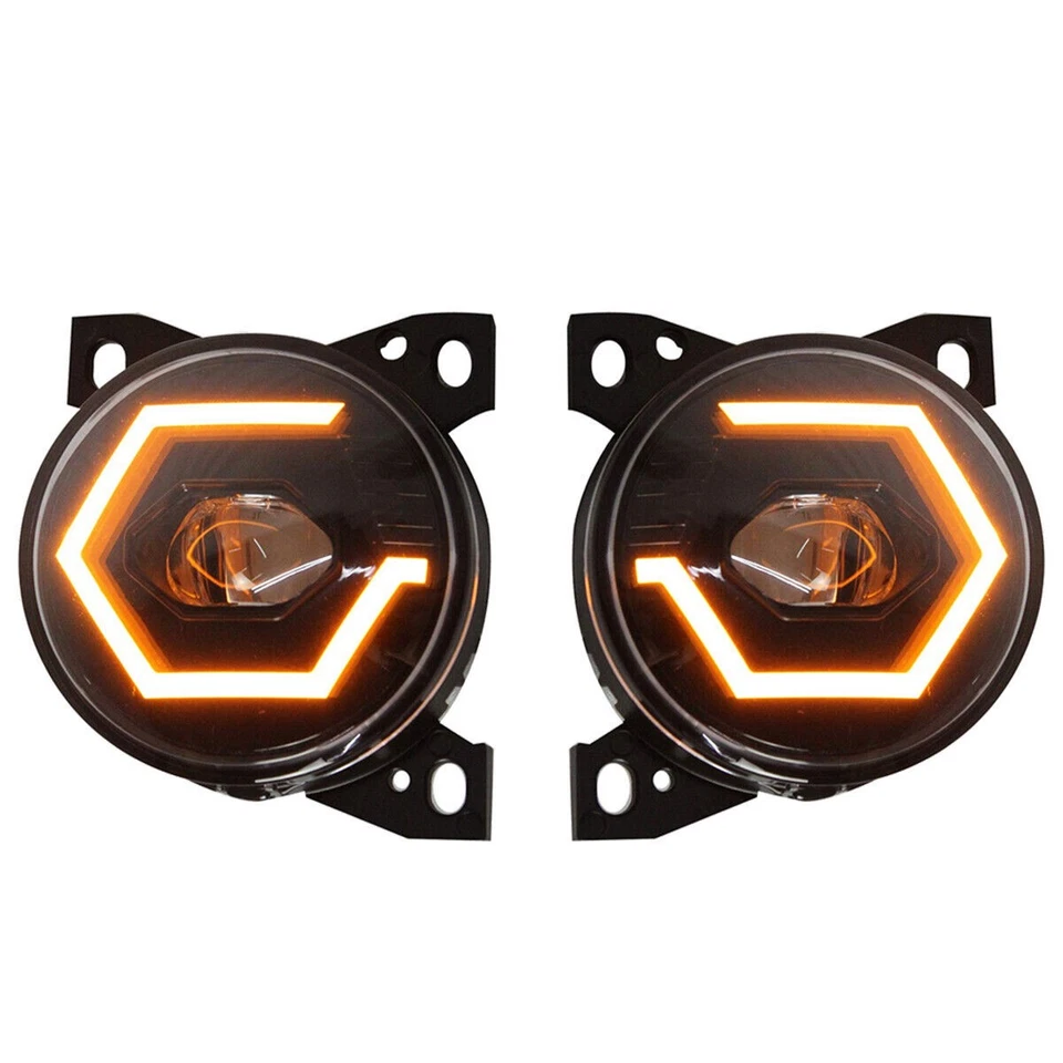 4PCS Full LED Black Headlight + LED Fog Lights Left+Right Side For Kenworth T660 Foto 3 de 4