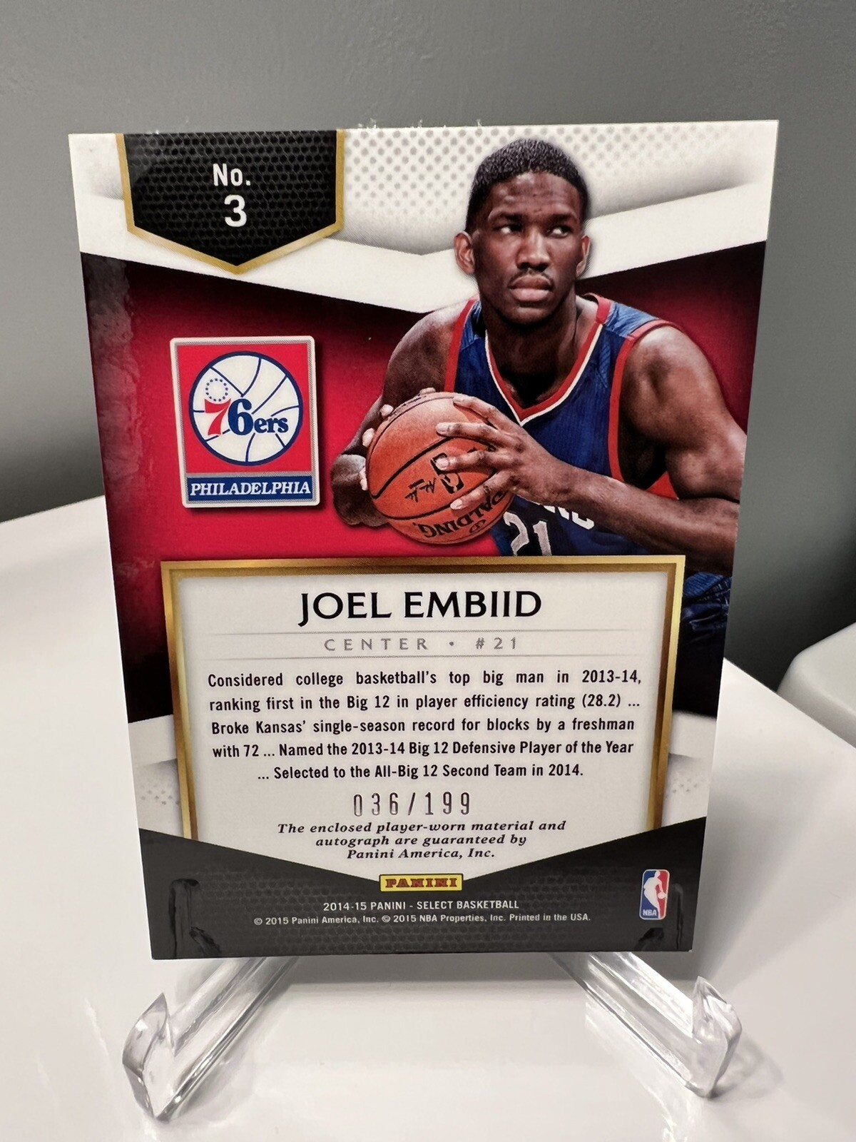 201415 Select Rookies Joel Embiid Rookie Jersey Auto 179/199 RC Autograph RPA eBay
