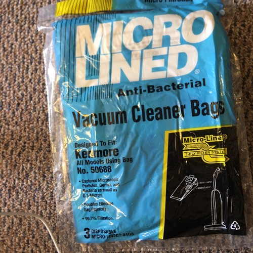 Kenmore Upright Micro Lined Vacuum Cleaner bags 50688 3 pack a101