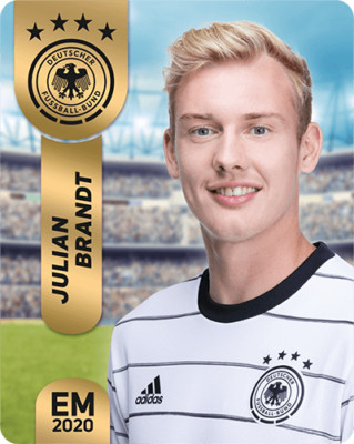 Ferrero Teamsticker Portrait Sticker Bild EM 2020 Nummer 22 Julian Brandt