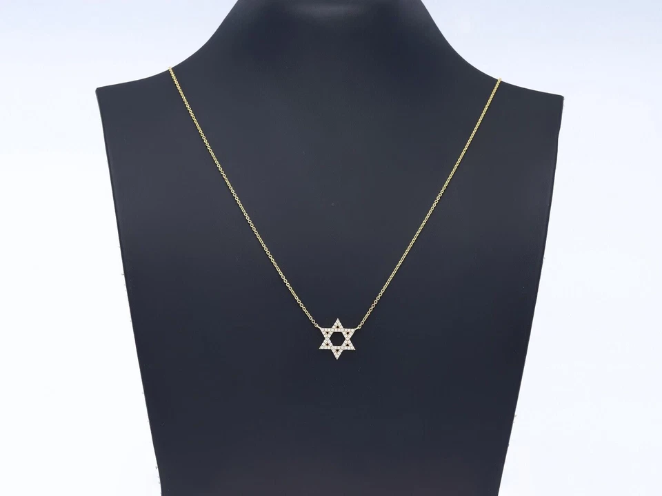 Top Preis David Stern Brillanten Kette Collier 0,19 ct. 750 Gelb Gold neu Deta - Bild 2 von 4