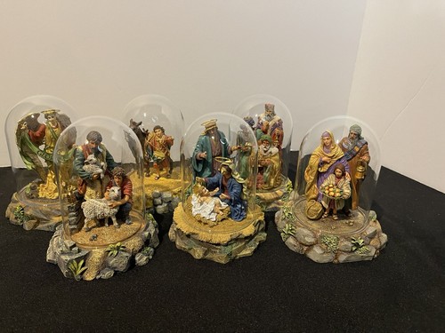 Gianni Benvenuti presepe a cupola set di 6 angeli Gesù pastore dipinti a mano - Foto 1 di 14