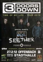 3 Doors Down - Time Of My Live, Frankfurt 2012 | Konzertplakat | Poster