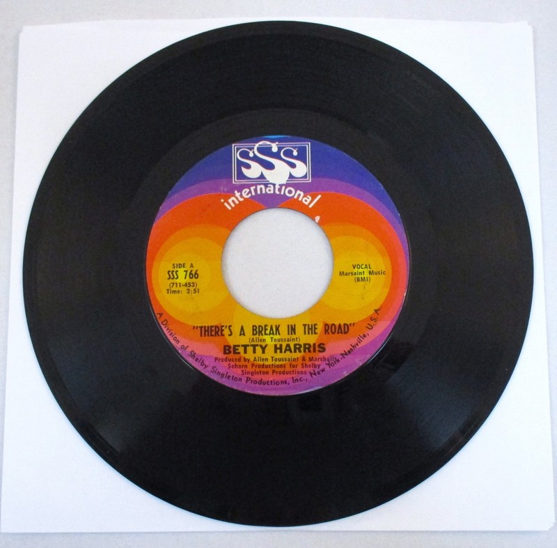 BETTY HARRIS THERE’S A BREAK IN THE ROAD Styrene 45 SOUL FUNK SSS The Meters EX