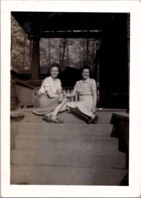 Sexy Discreet Lesbian Women Showing Nice Legs Feet Risqué 1930s Vintage  Photo