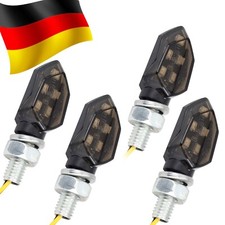 4 STK. LED Mini Blinker Blinkleuchte Universal E-geprüft M8 für Motorrad ATV