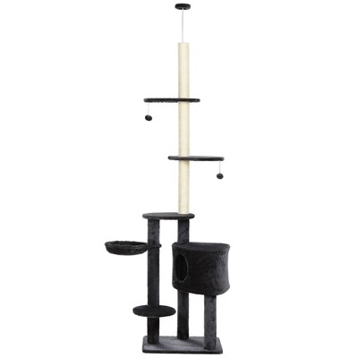 Cat Tree Stand House Hammock Pet Furniture Kitten Activity Tower Play 5-Tier