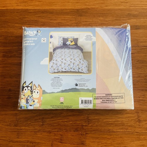Bluey Bingo Family Reversible Double Doona Cotton Quilt Cover Set Fruit Bat BNWT - Picture 2 of 2