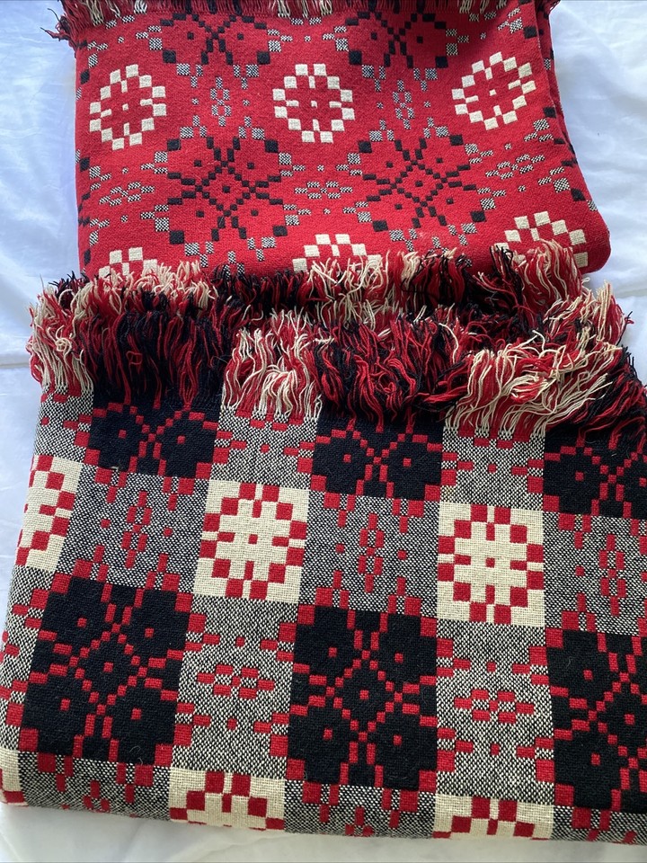 vintage welsh wool tapestry blanket eBay