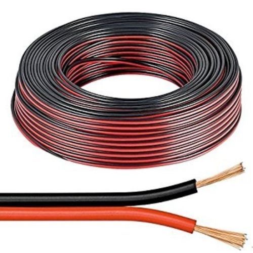 25m Red & Black 0.5mm Loud Speaker Cable Wire Ideal for Car Audio & Home HiFi