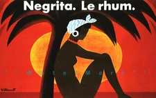 Negrita Le Rhum 1973 Vintage Poster Print Retro Style French Liquor Advertising