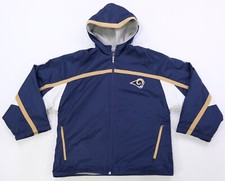 Rare VTG REEBOK St. Louis Rams NFL Football Striped Hooded Jacket 2000s Youth XL
