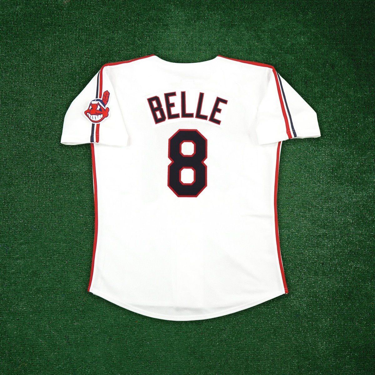 Albert Belle 1993 Cleveland Indians Men's Home White Cooperstown