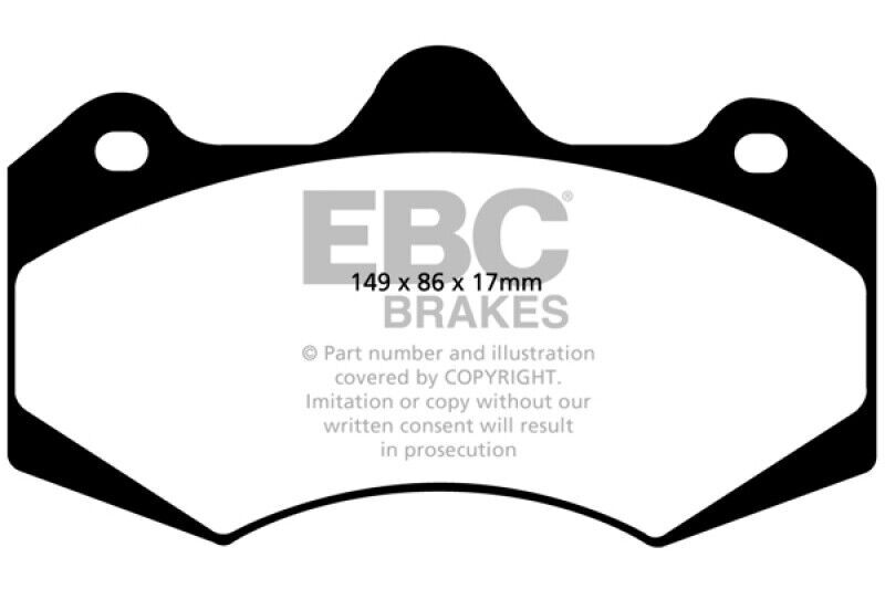 EBC DP5042NDX Bluestuff NDX Front Pads for 2001-2022 Aston Martin/Ginetta/Morgan
