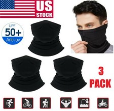 3 PACK Neck Gaiter Bandana Face Cover Windproof Mask Headband Balaclava Scarf US
