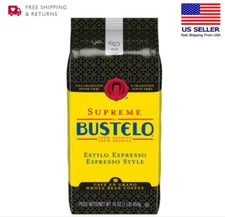 NEW Cafe Bustelo Supreme Whole Bean Espresso Coffee Dark Roast 16oz EXP 02/2026