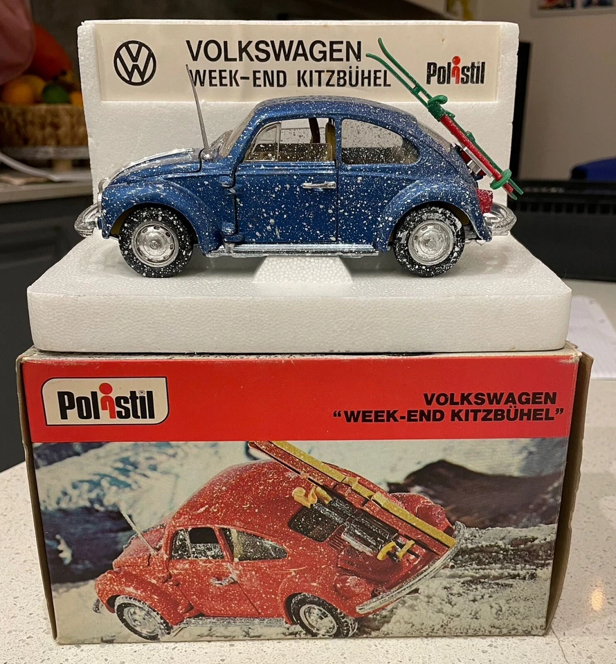 Modellino Vw Volkswagen Beetle Kafer Kitzbuhel Week End Sky Nmb. Scala 1/25 Blu - Immagine 3 di 3