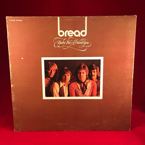 BREAD Baby I'm-A Want You 1972 UK vinyl LP + INSERT Elektra record i'm A