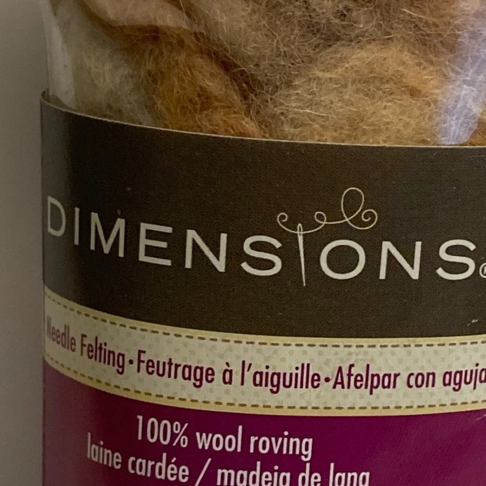 Dimensions FeltWorks 100% Wool (1) Naturals Curly Roving 0.25oz Needle Felting - Image 3 of 4