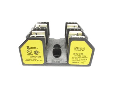 Bloc Porte-fusibles Bussmann H25030-2S 250V 30A 2 Pôles - Neuf