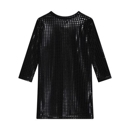 Damen T-Shirt Hip Hop Rock Party Kleid Cocktail Weihnachten Metallic Rundhals - Bild 27 von 60