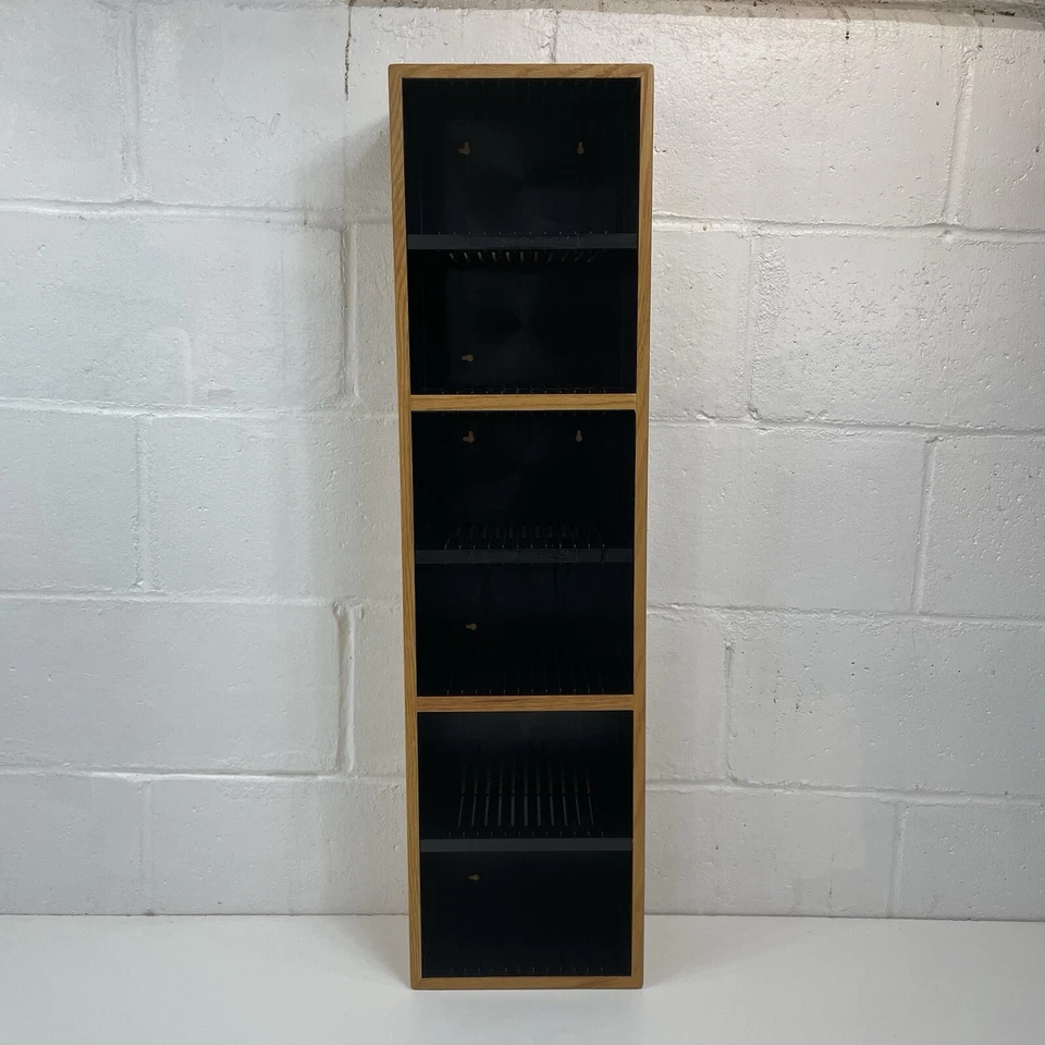 Estuche de almacenamiento de CD de madera de lógica de colección montaje en pared y estante para 90 CD 34x9x5,5 Foto 3 de 4