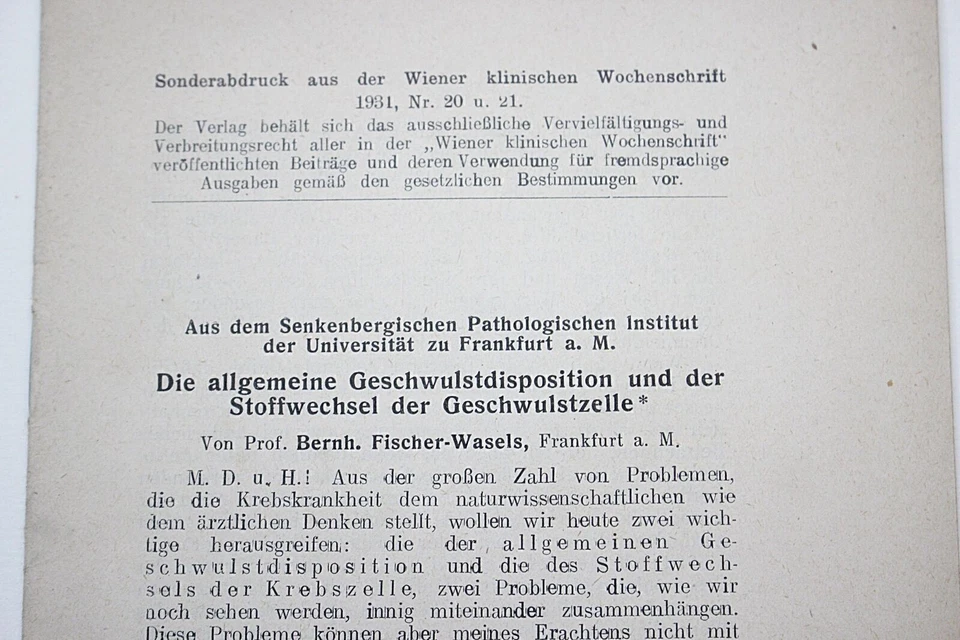1931 Treatise: The General Tumor Disposition and Metabolism of the Tumor Cell - Image 2 of 2