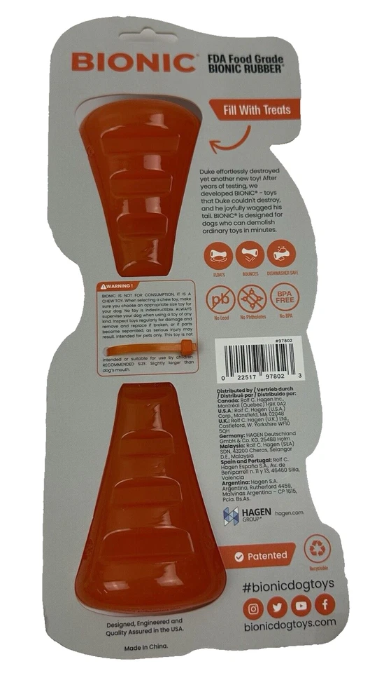 BIONIC Urban Stick Dog Toy, Medium- Interactive Dog Chew Toy That Stands Up t... - Image 2 of 4