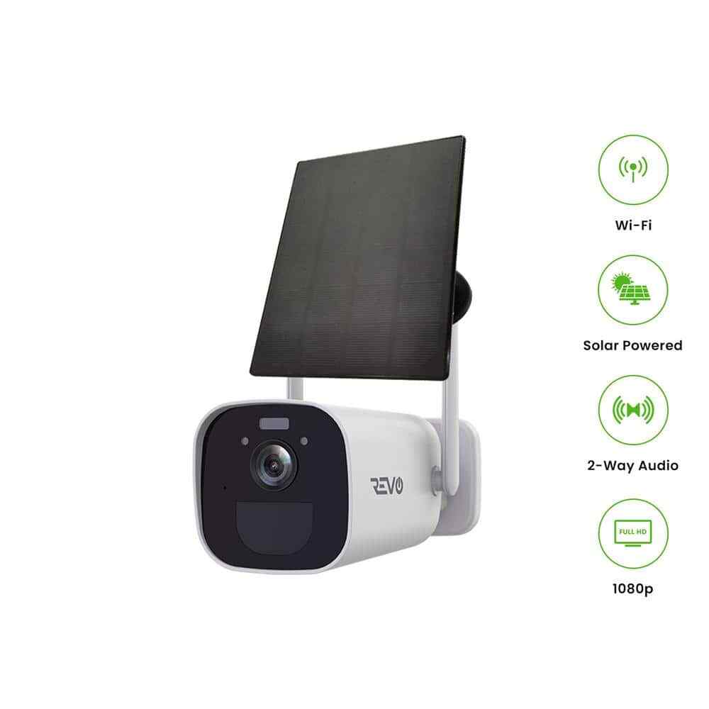 Wireless Battery Operated Solar 1080p Indoor/Outdoor Standard Security Cameraw/2