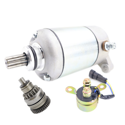Starter & Solenoid & Bendix for POLARIS UTV Ranger400 500 2x4 4x4 LE Midsize EFI