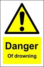 Danger of drowning Safety sign