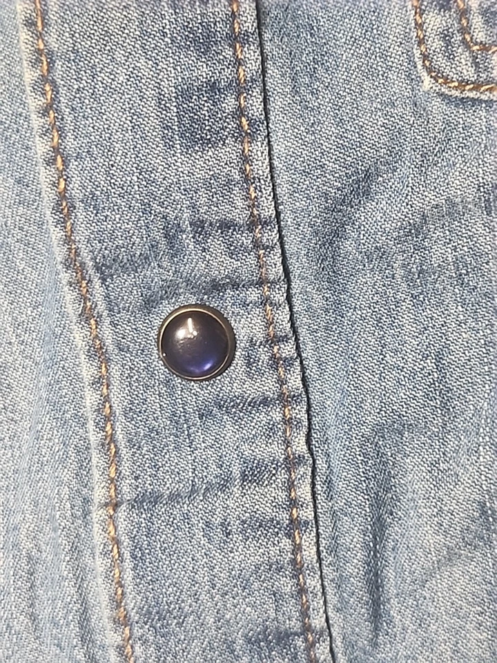 Camisa vaquera Joes Jeans juvenil grande 15-16 niños desgastada raglán a rayas Foto 3 de 4