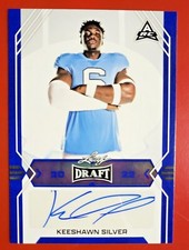 2022 Leaf Draft Keeshawn Silver Auto Blue BA-KS2