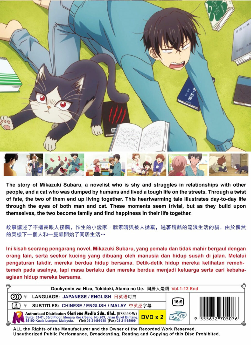 Doukyonin Wa Hiza Tokidoki Atama No Ue Roomate Is A Cat Dvd 1 12 English Audio Ebay