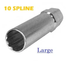 Spline Tuner Lug Nut Installation Tool Key Socket Truck 13/16-7/8 hex  10 Spline