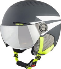 ALPINA Skihelm Snowboardhelm ZUPO JR VISOR Q-LITE Helm 2026 charcoal-neon matt