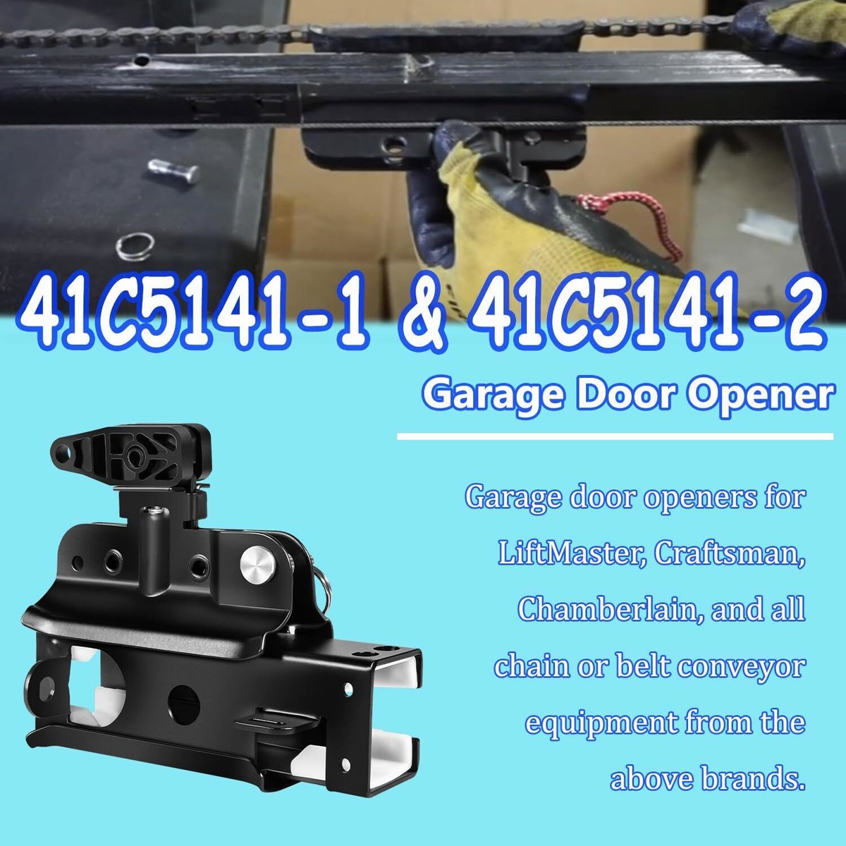 41C5141-1 & 41C5141-2 Garage Door Openers Trolley Fits LiftMaster