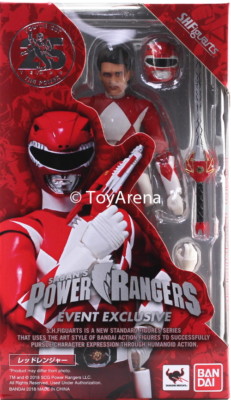 Bandai S.H.Figuarts Red Ranger Unmasked SDCC 2018 Exclusive IN STOCK USA