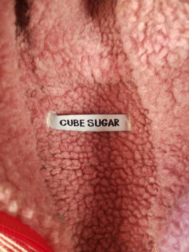 Women Cube Sugar Red Polyblend Jacket Hood Zip/Button Fit- Medium 21"x24"'x22" - Picture 2 of 6