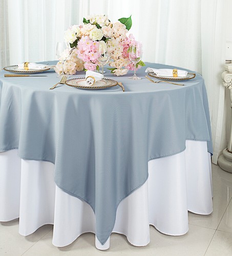 Wedding Linens Inc. 72" x 72" Square Polyester Table Overlay Toppers - Picture 26 of 27